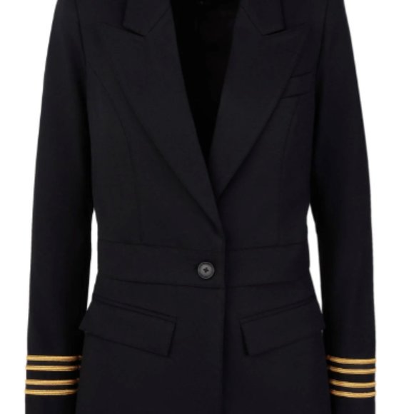Smythe Hybrid Military Blazer, Size 12, Black - Picture 1 of 8